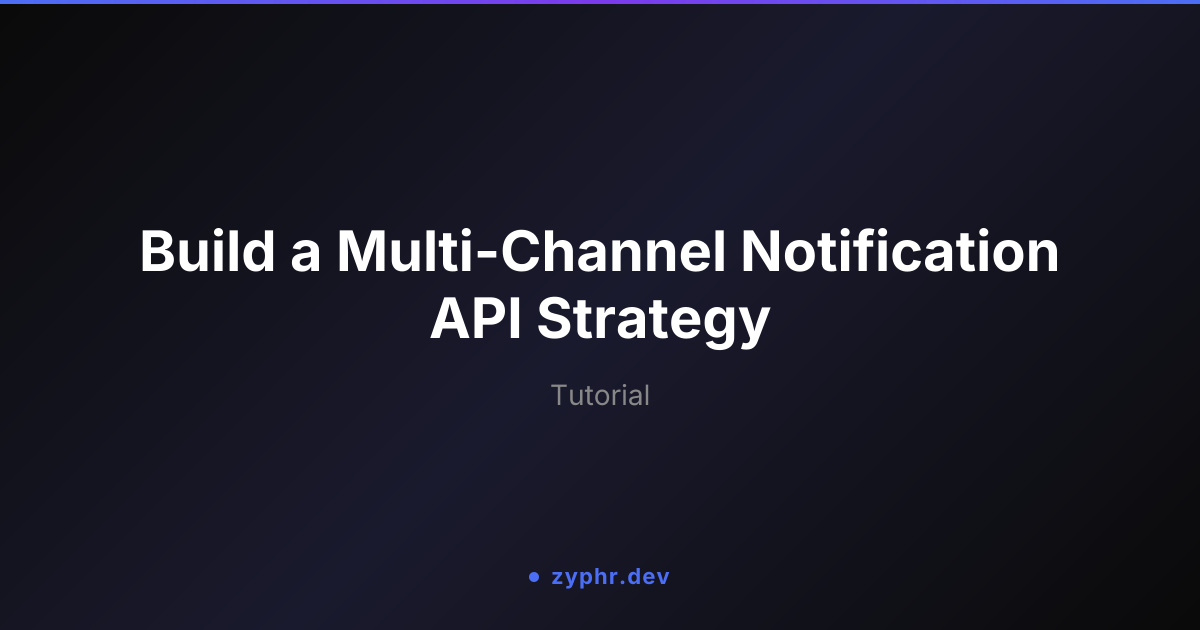 Build a Multi-Channel Notification API Strategy | Zyphr